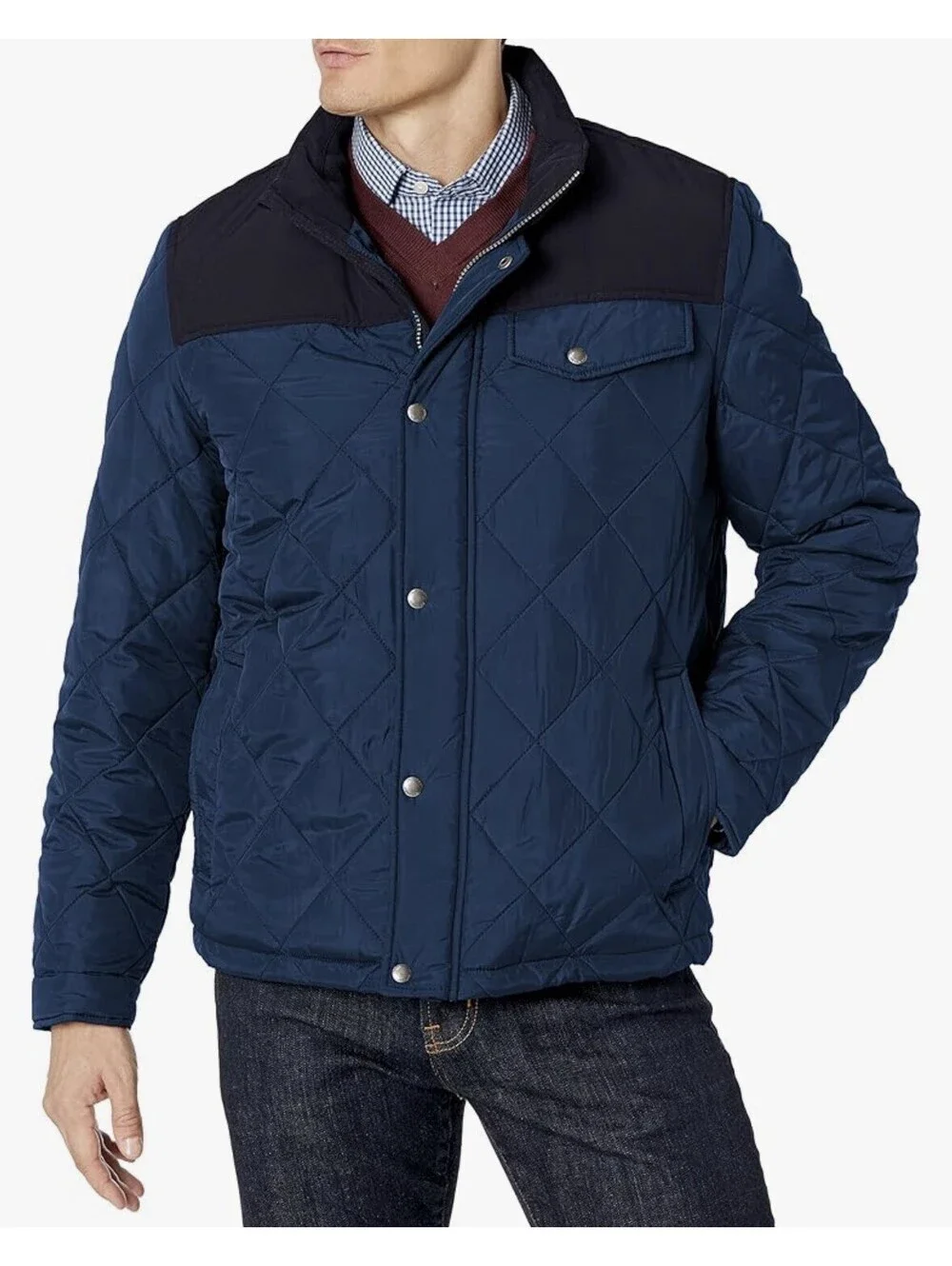 Cole Haan Tonal Mix Media Diamond With Faux Sherpa Lining Men’s S NWT $250
